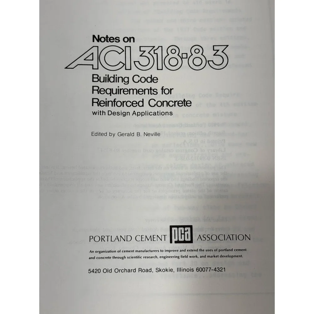 Notes on ACI 318-83, 1980 : Building Code‎ Requirements for Reinforced Concrete